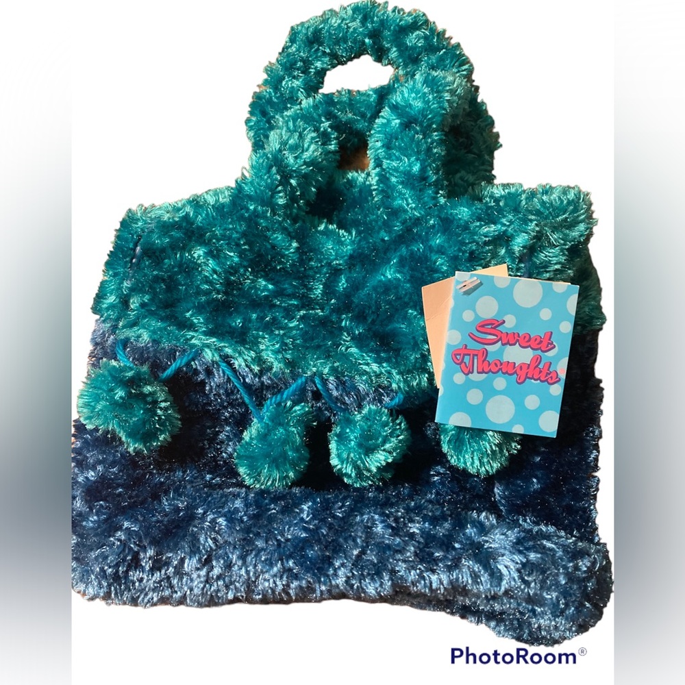 Plush Basket Dan Dee Collectors Choice Tote Bag With Handle & Pom Pom